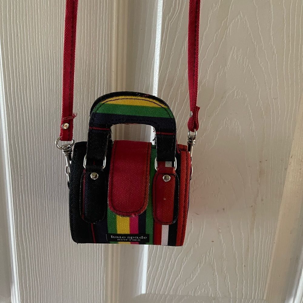 Fashion mini multi color straps canvas crossbody bag.